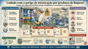 intoxicação por produtos de limpeza