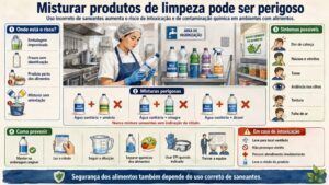 misturar produtos de limpeza