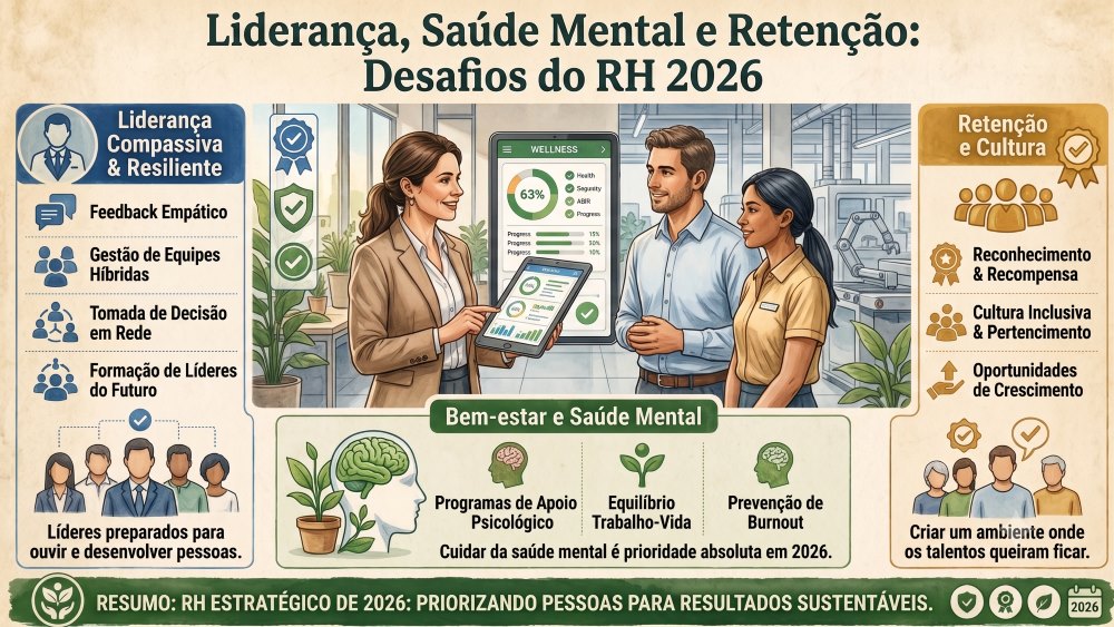 Liderança, saúde mental e retenção: os desafios do RH em 2026