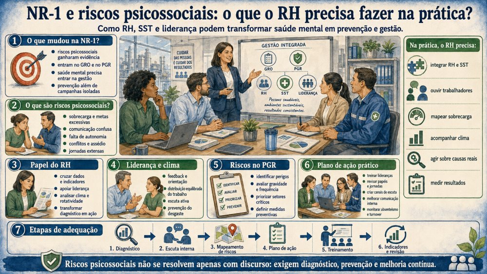 NR-1 e riscos psicossociais: o que o RH precisa fazer na prática?