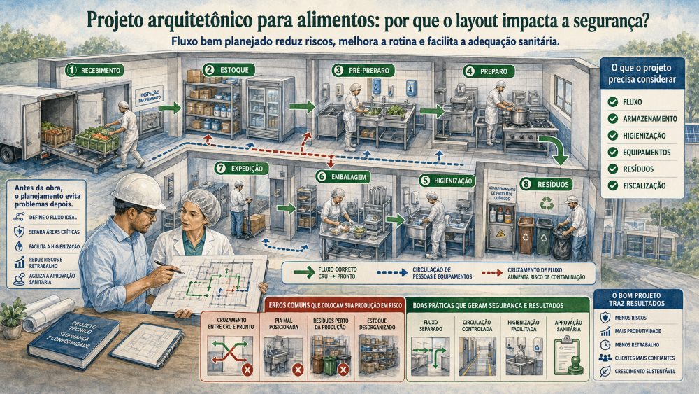 Projeto arquitetônico para alimentos