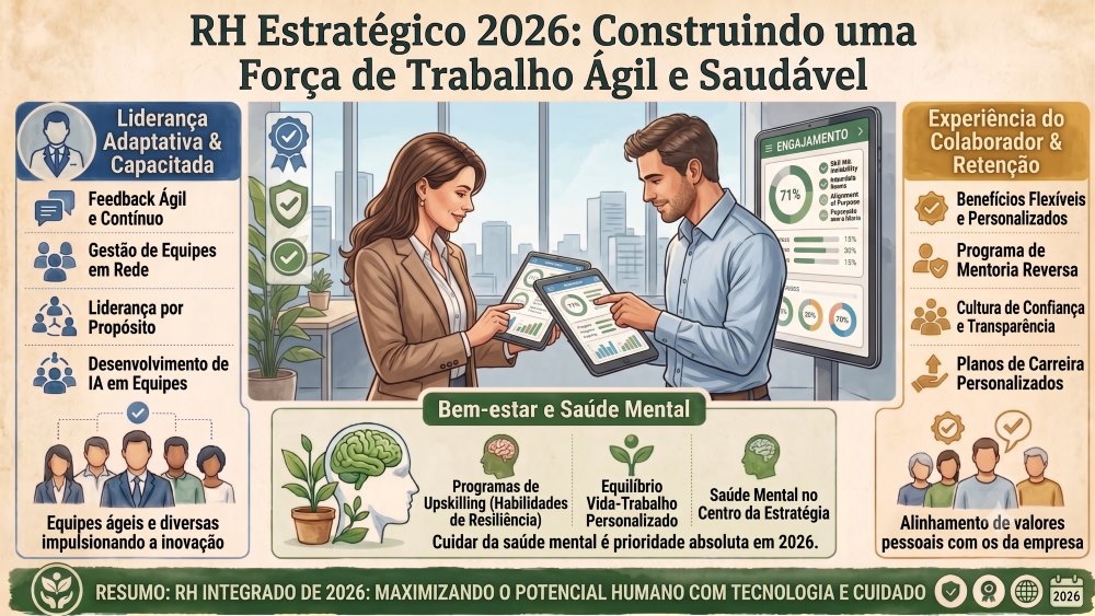 Saúde mental no trabalho e retenção: desafios do RH em 2026