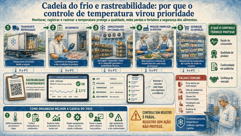 Cadeia do frio e rastreabilidade: por que o controle de temperatura virou prioridade