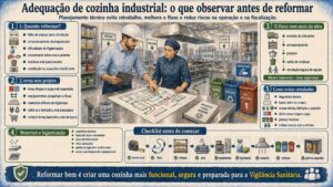 Adequação de cozinha industrial o que observar antes de reformar