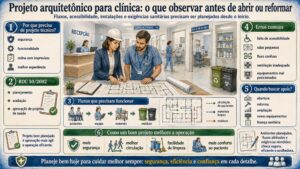 Projeto arquitetônico para clínica