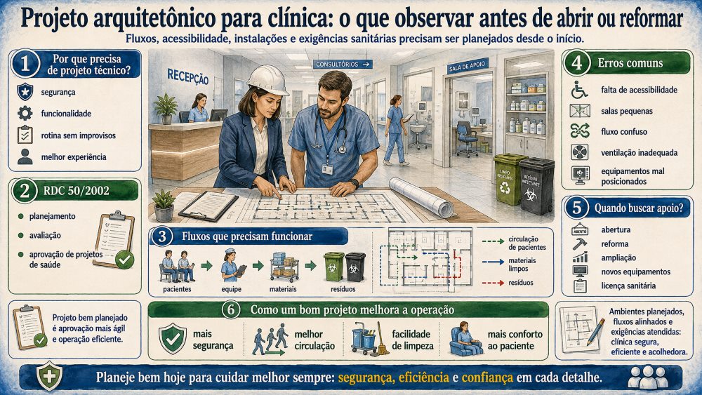 Projeto arquitetônico para clínica